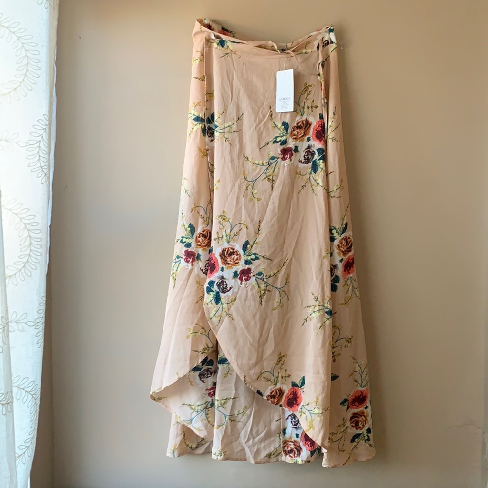 Never worn Floral wrap skirt